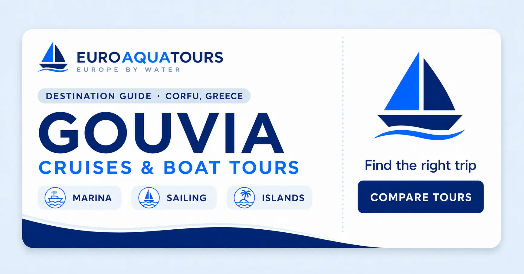 Gouvia, Corfu cruises and boat tours destination guide by EuroAquaTours