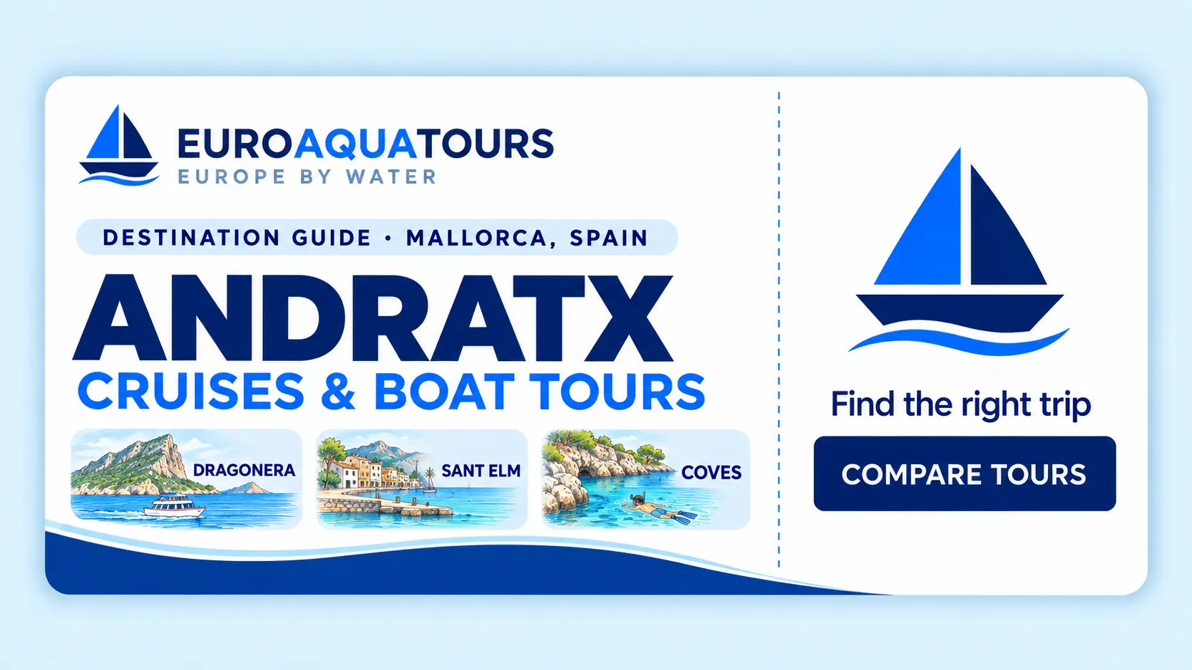 Andratx boat tours with Dragonera Island, Sant Elm and southwest Mallorca coves