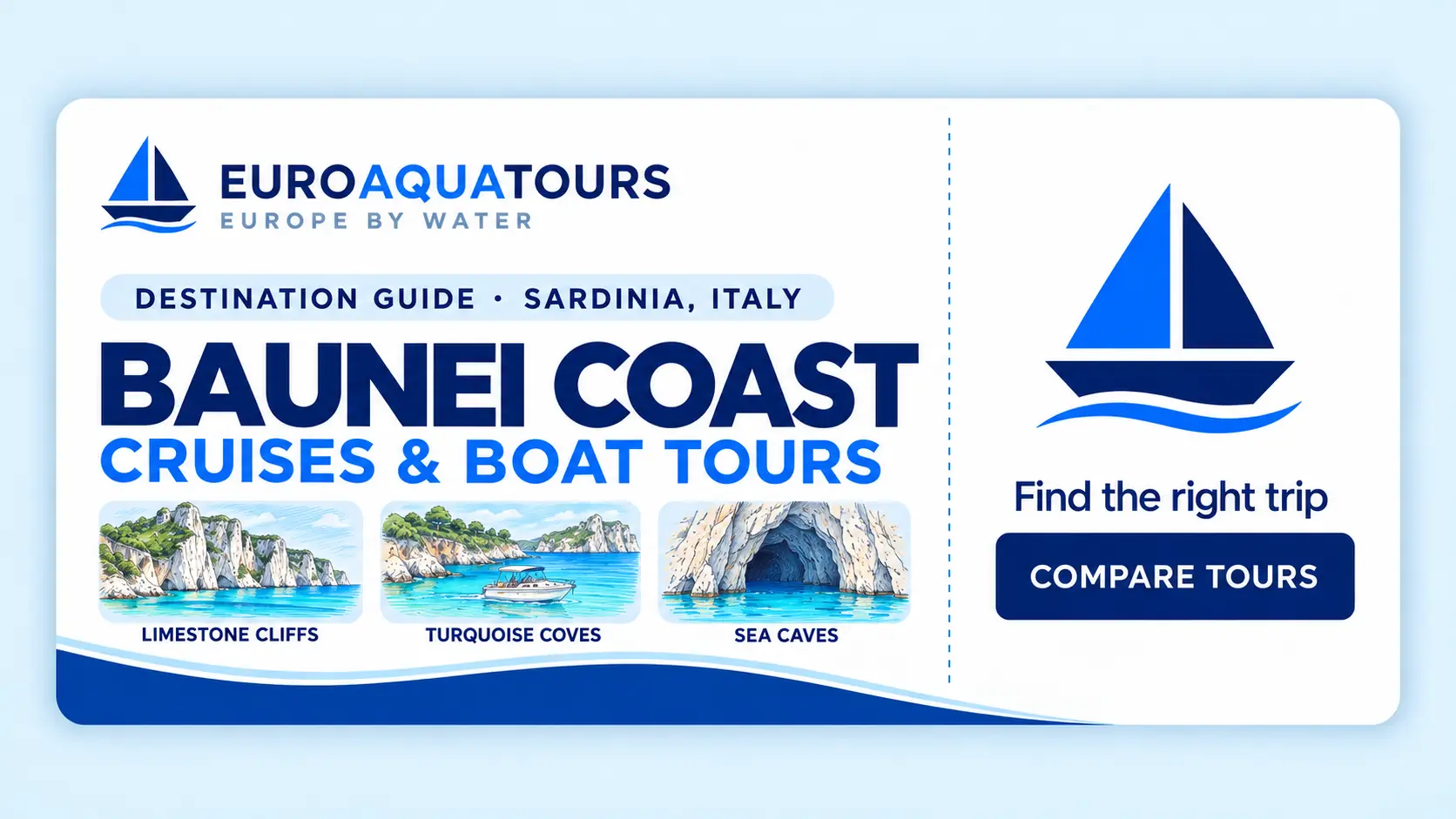 Baunei Coast boat tours with limestone cliffs, turquoise coves and sea caves
