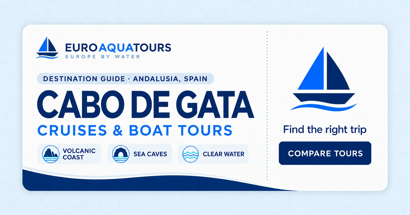 Cabo de Gata boat tours with volcanic coastline, sea caves and clear Mediterranean water