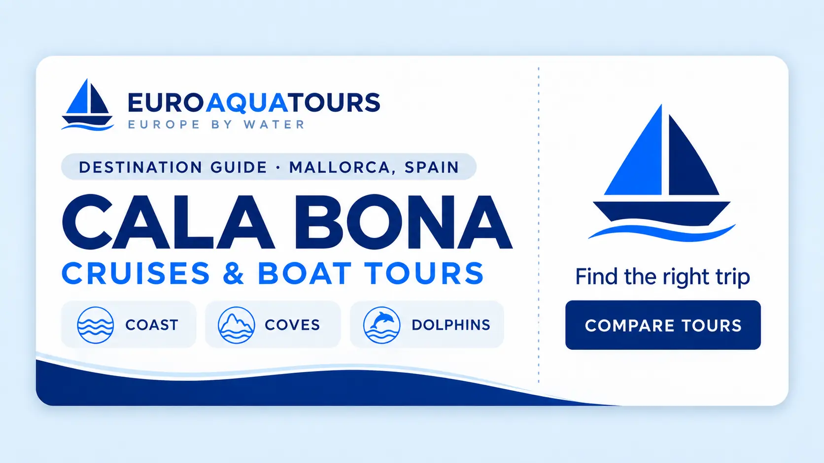 Cala Bona boat tours with Mallorca coastline, hidden coves and dolphin trips