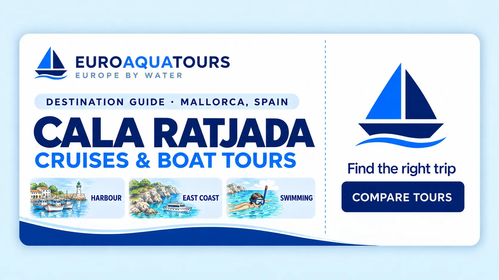 Cala Ratjada boat tours with the harbour, Mallorca east coast and swimming stops