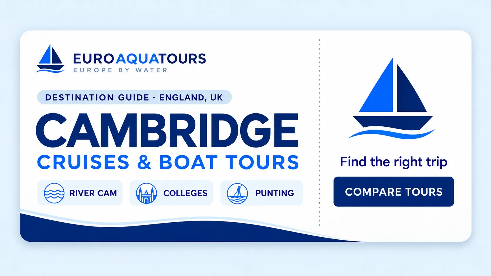 Cambridge, England cruises and punting tours destination guide by EuroAquaTours