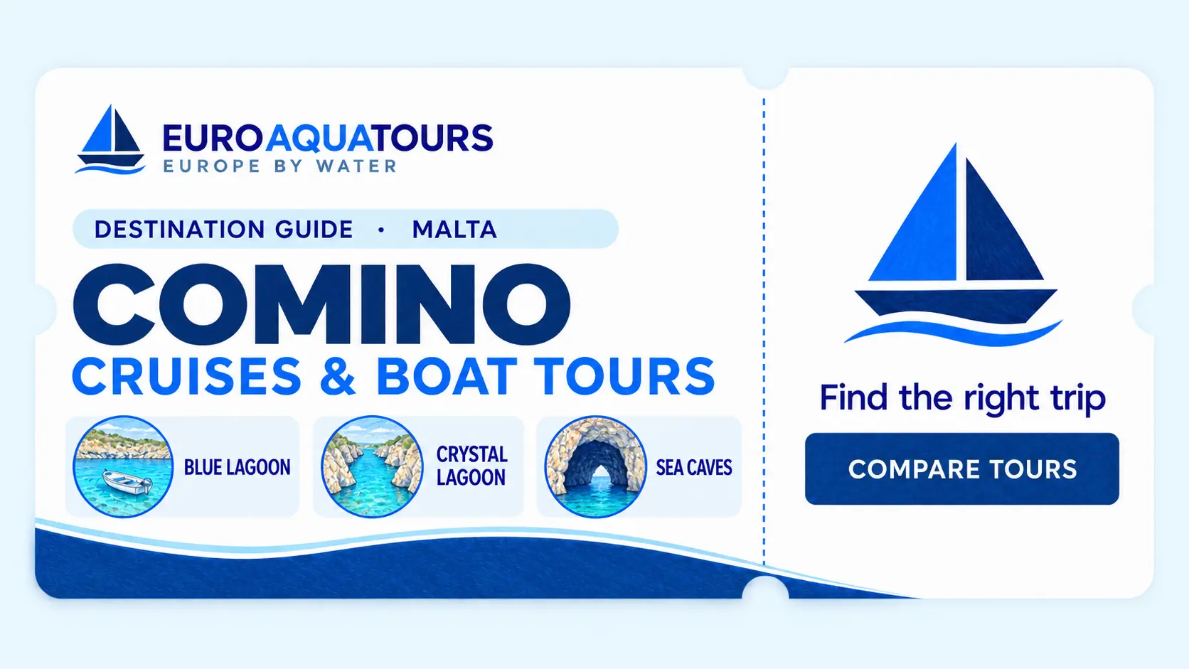 Comino boat tours with Blue Lagoon, Crystal Lagoon and sea caves