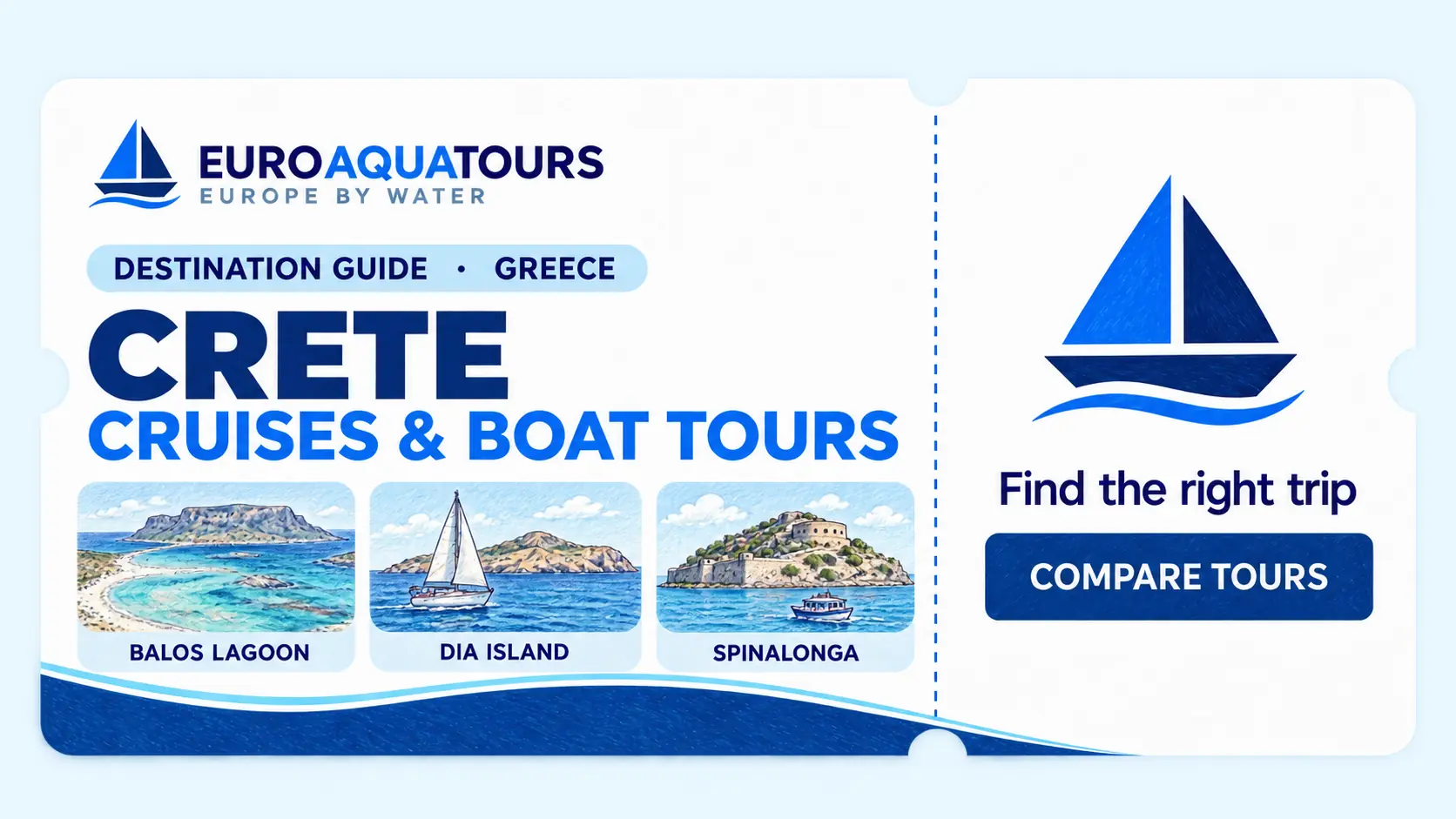 Crete boat tours with Balos Lagoon, Dia Island and Spinalonga
