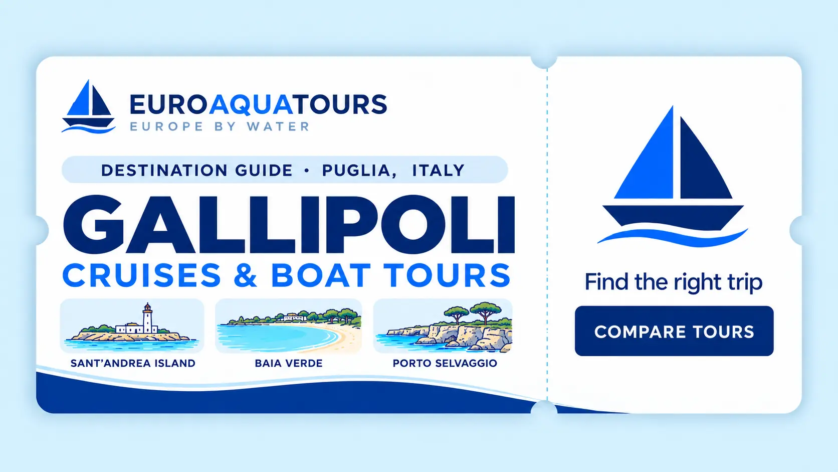 Gallipoli boat tours with Sant’Andrea Island, Baia Verde and Porto Selvaggio coastal scenery