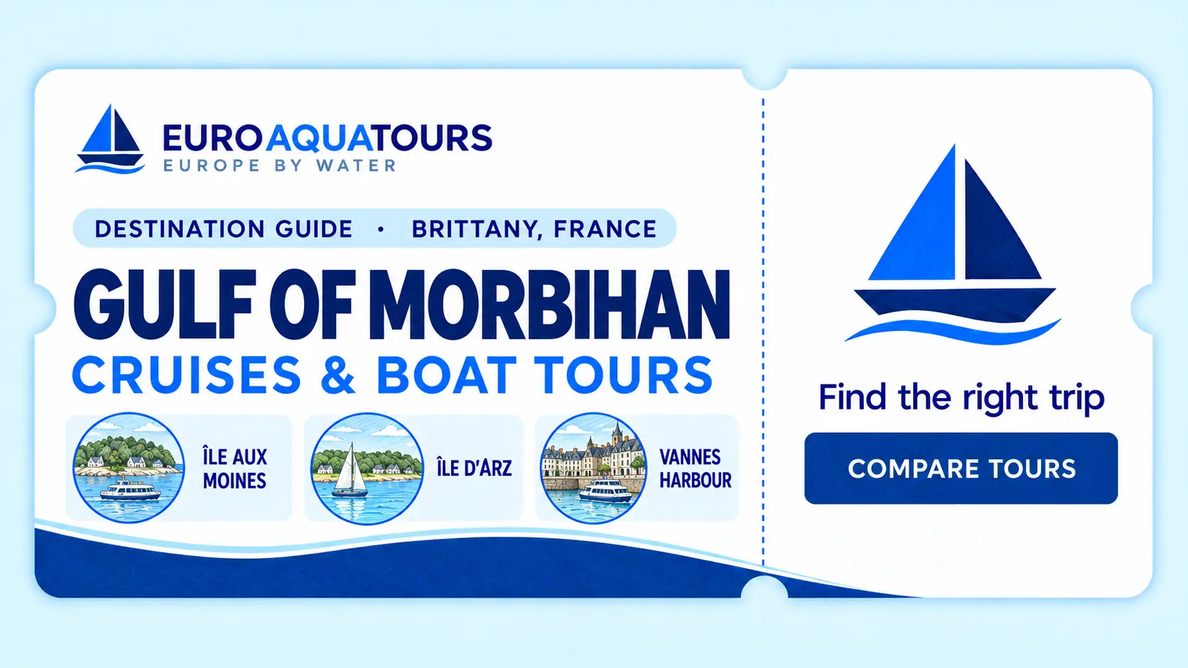 Gulf of Morbihan boat tours with Île aux Moines, Île d'Arz and Vannes Harbour