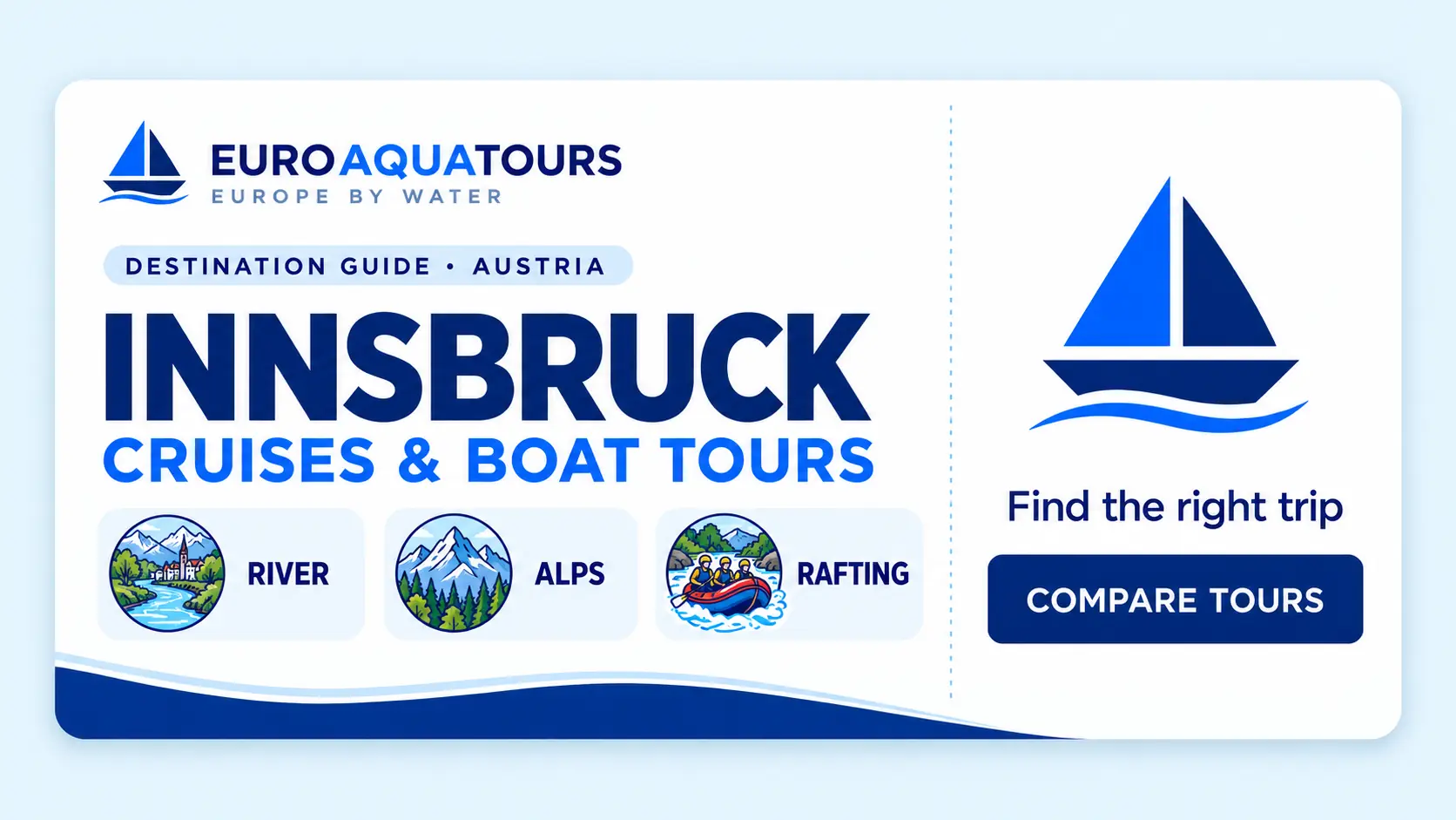 Innsbruck, Austria cruises and boat tours guide featuring the River Inn, Alps and rafting