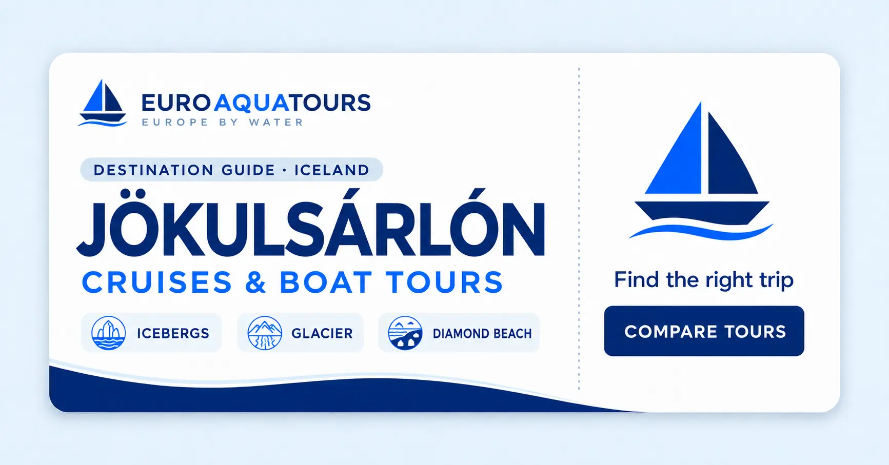 Jökulsárlón Glacier Lagoon boat tours with icebergs, glacier views and Diamond Beach