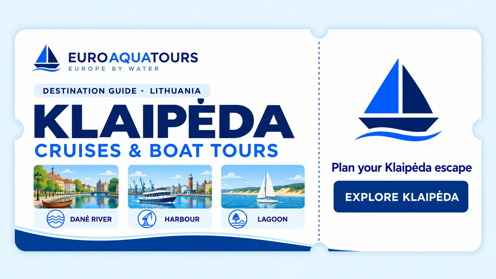 Klaipėda boat tours with the Danė River, harbour and Curonian Lagoon