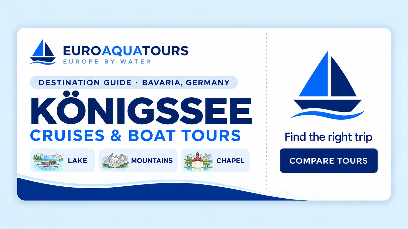 Königssee boat tours with alpine lake scenery, mountains and St Bartholomä chapel