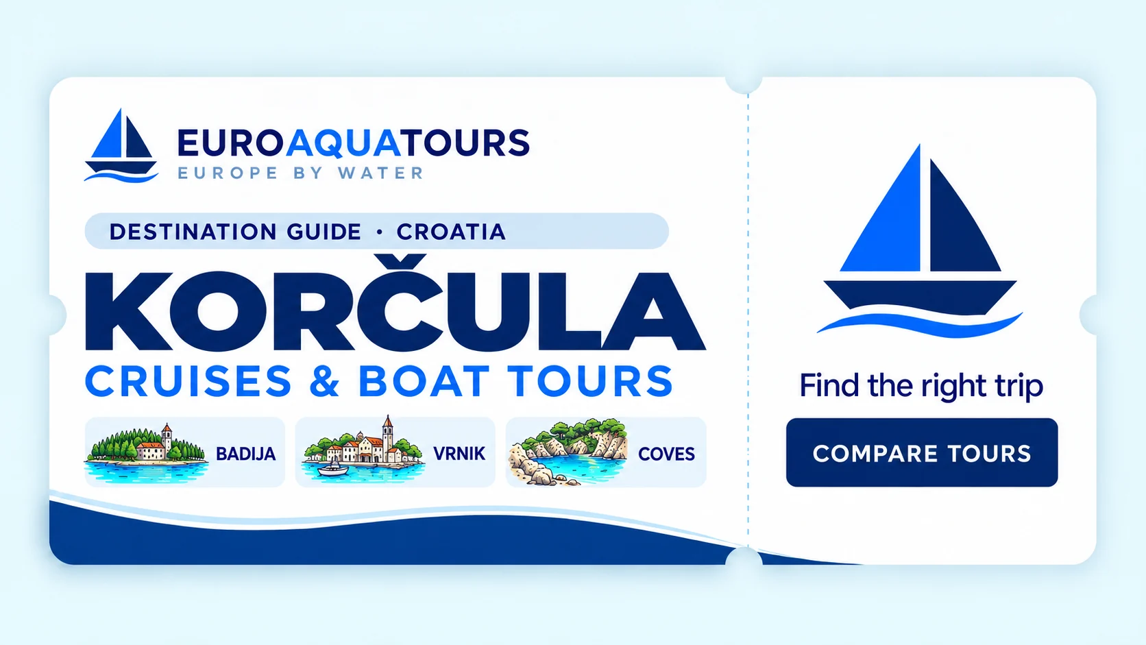 Korčula boat tours with Badija, Vrnik and sheltered Adriatic coves