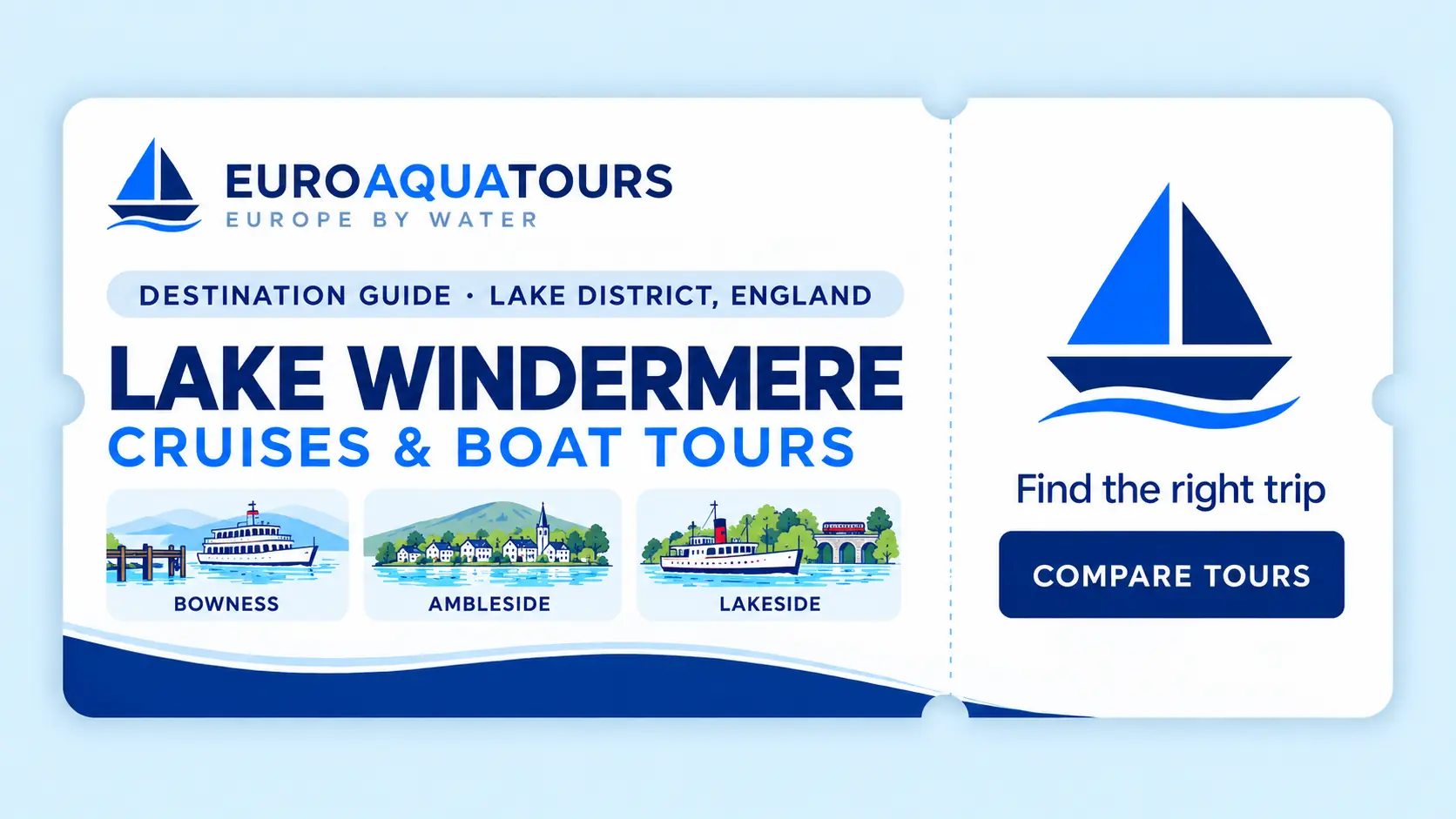 Lake Windermere cruises with Bowness, Ambleside and Lakeside scenery