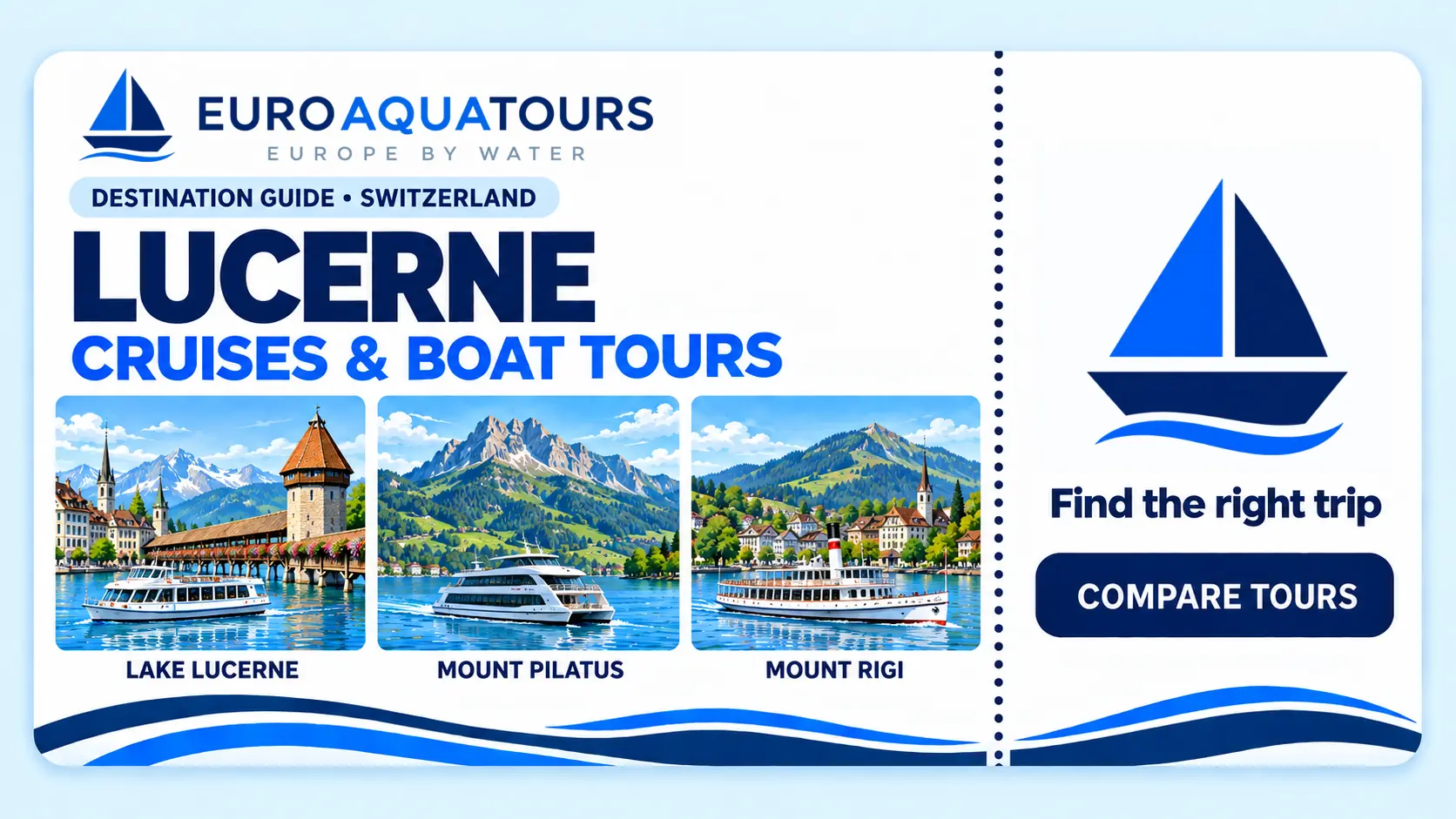 Lucerne boat tours on Lake Lucerne with Mount Pilatus and Mount Rigi scenery