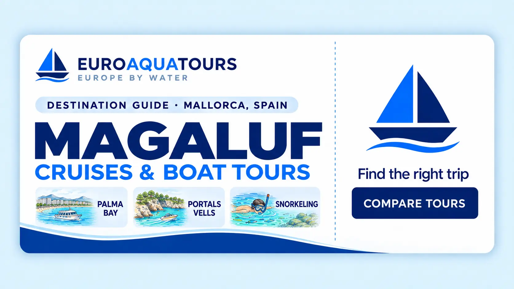 Magaluf boat tours with Palma Bay, Portals Vells and snorkeling spots