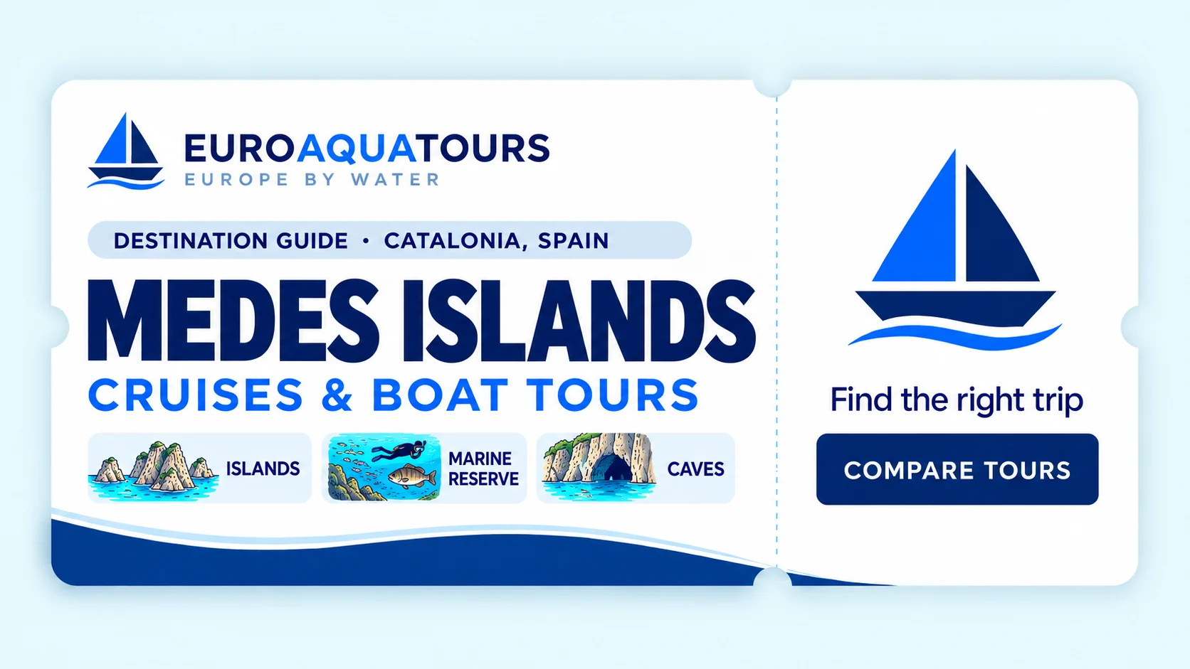 Medes Islands boat tours with rocky islands, marine reserve scenery and sea caves