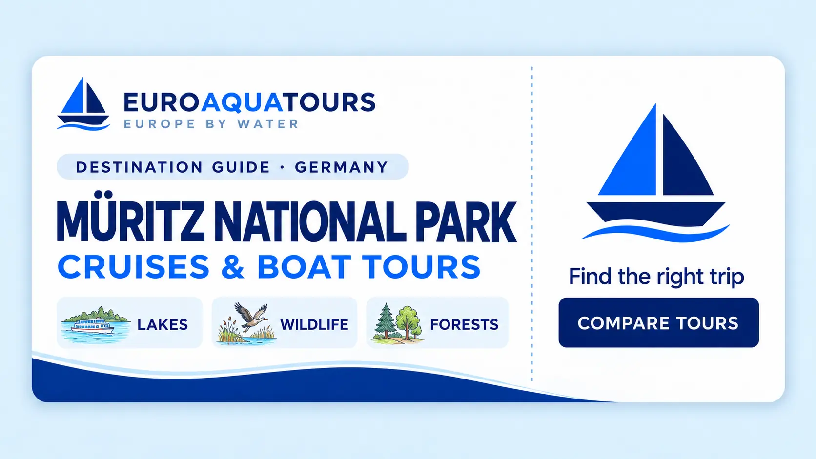 Müritz National Park boat tours with lakes, forest scenery and wildlife