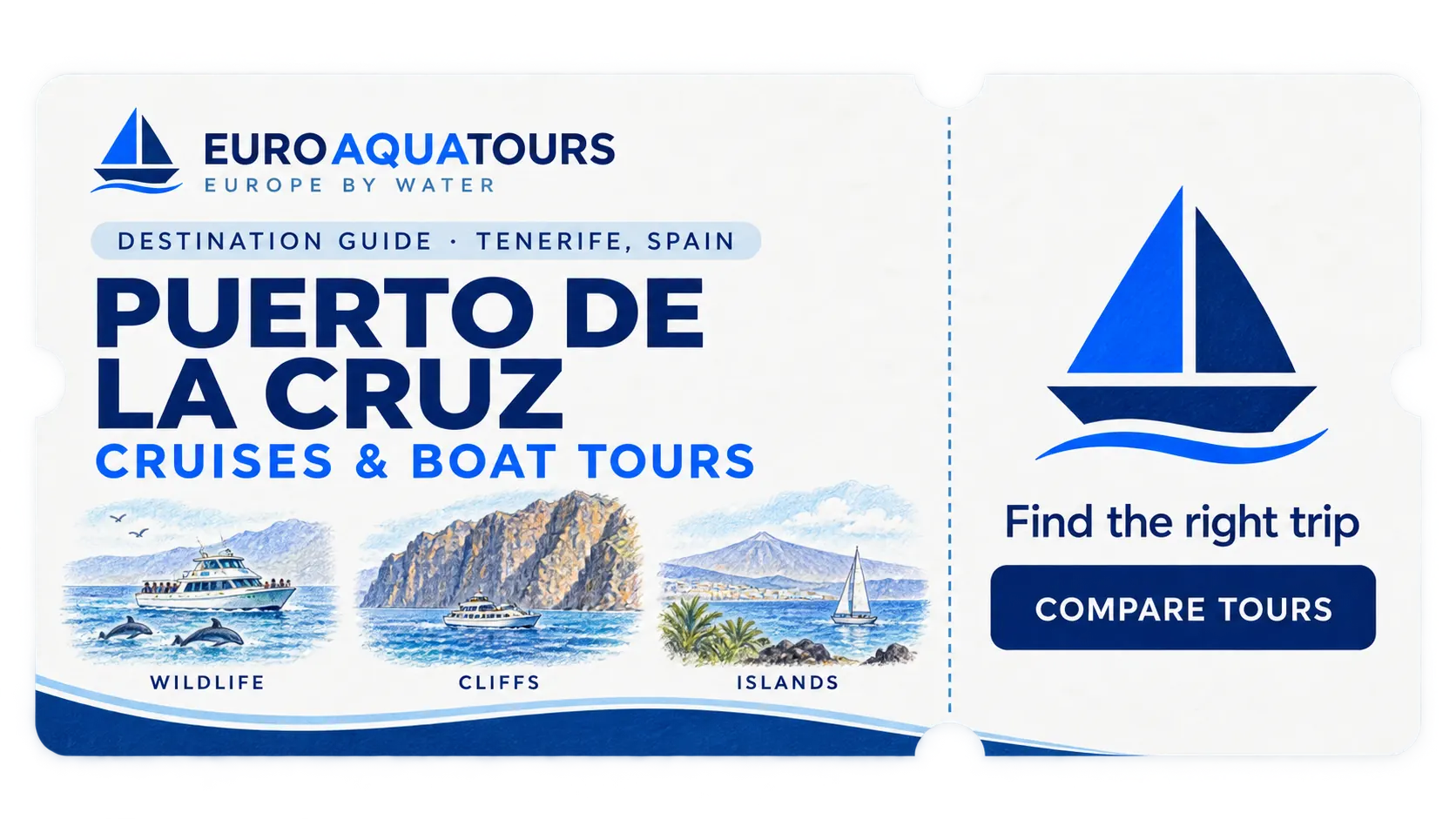 Puerto de la Cruz boat tours with Atlantic wildlife, volcanic cliffs and Canary Islands scenery
