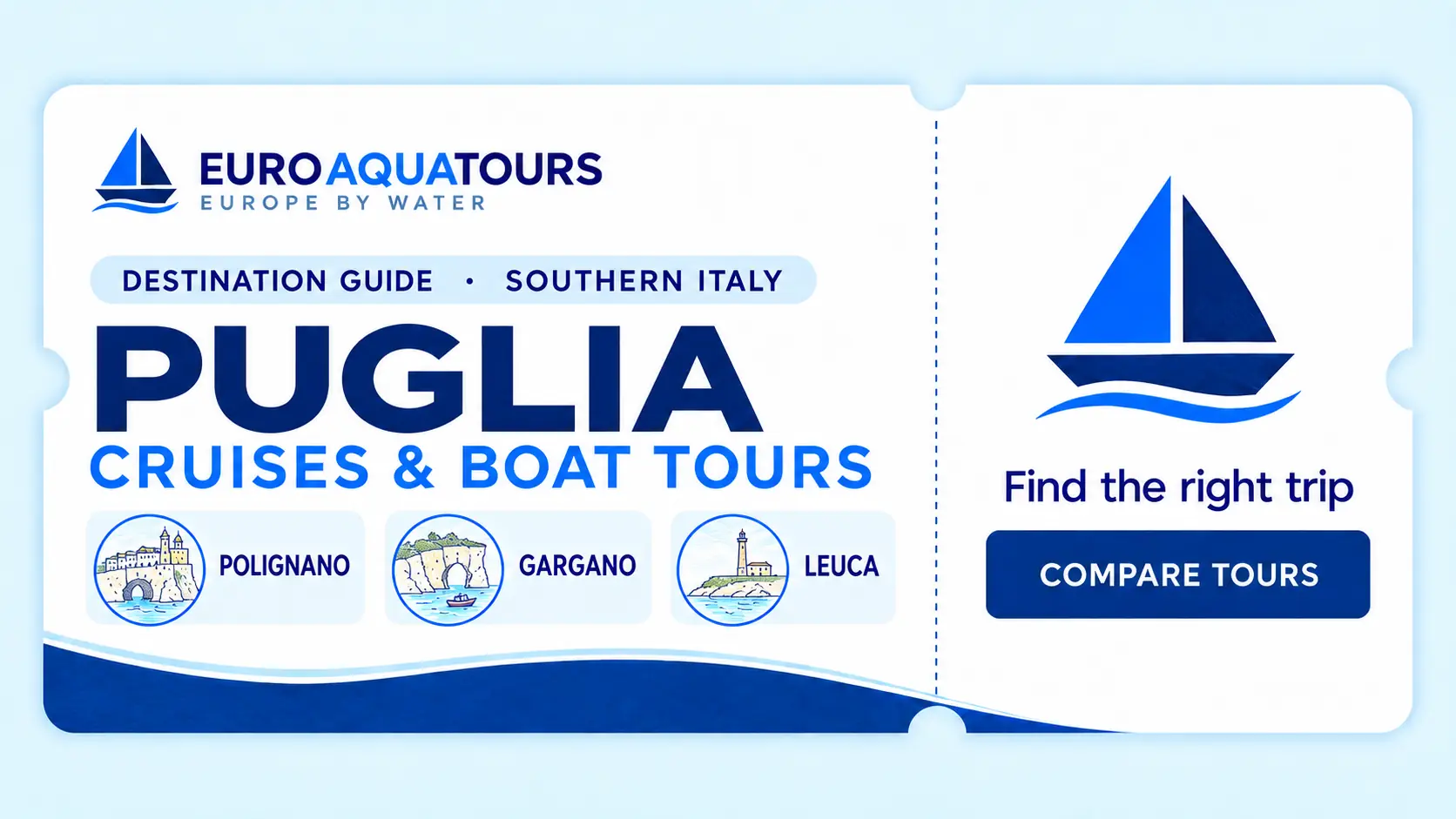 Puglia boat tours with Polignano, the Gargano Coast and Santa Maria di Leuca