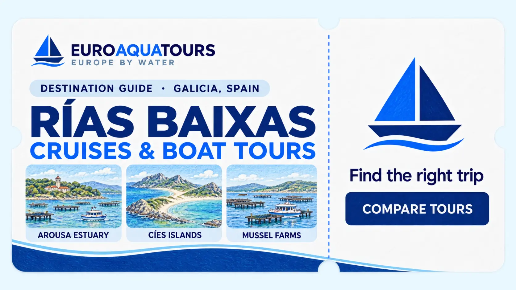 Rías Baixas boat tours with Arousa Estuary, Cíes Islands and mussel farms