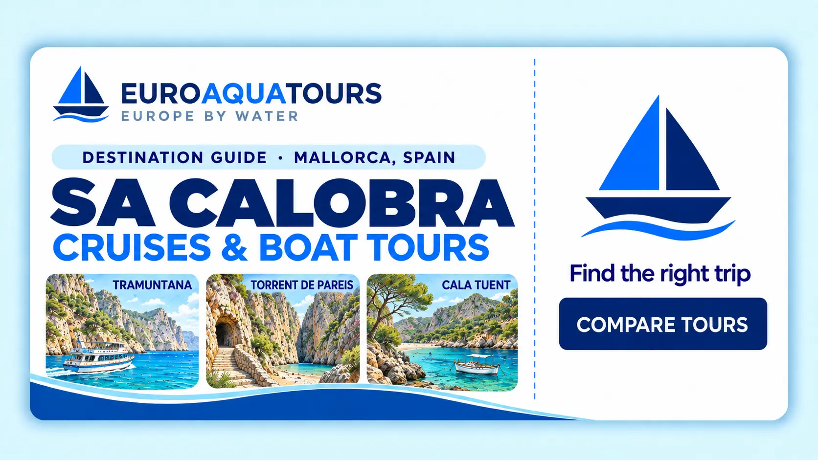 Sa Calobra boat tours with Tramuntana coast scenery, Torrent de Pareis and Cala Tuent