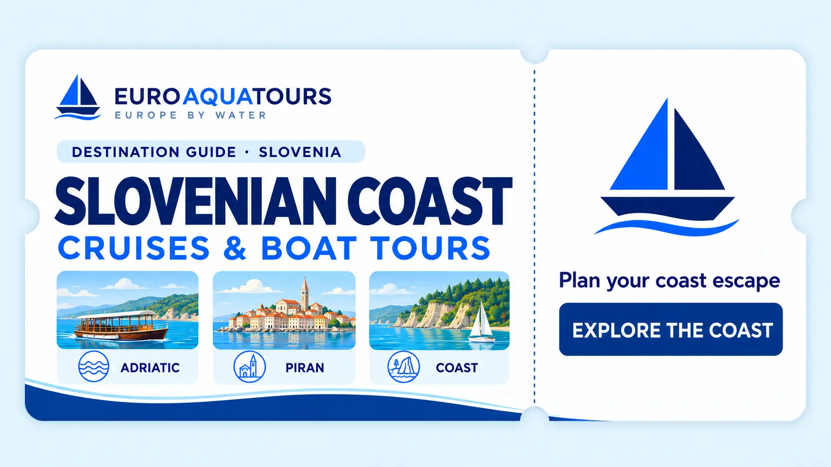Slovenian Coast boat tours with Adriatic scenery, Piran and coastal views