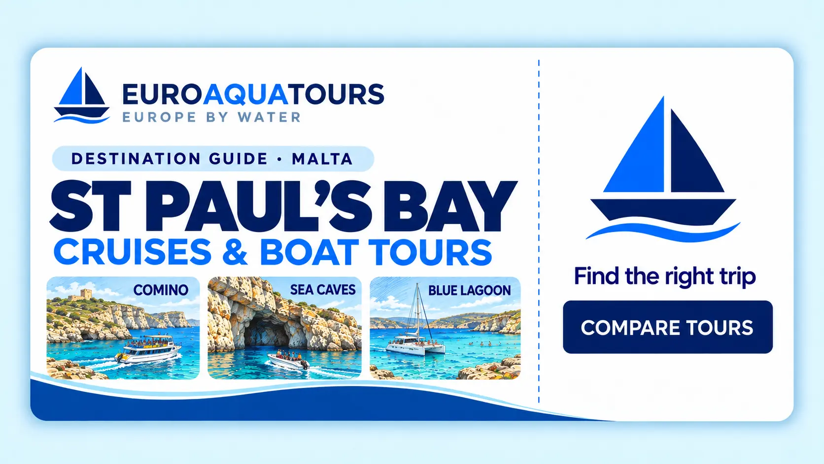 St Paul’s Bay boat tours with Comino, sea caves and the Blue Lagoon