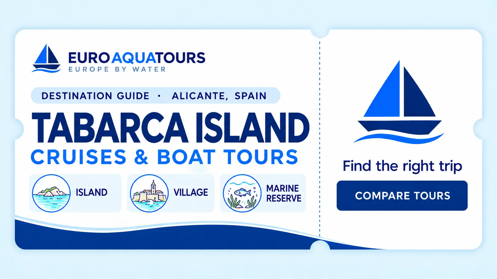 Tabarca Island boat tours with the fortified village, marine reserve and Mediterranean coast