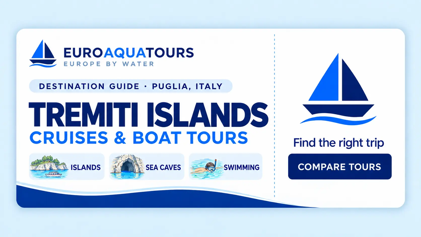 Tremiti Islands boat tours with island scenery, sea caves and swimming spots