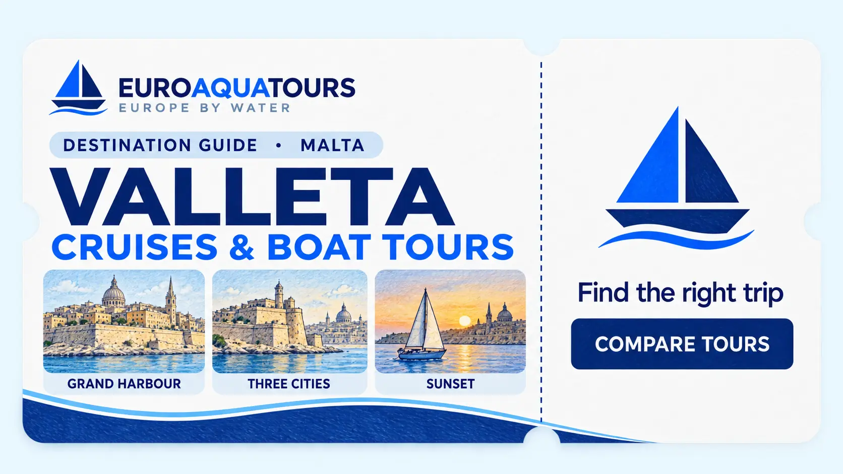 Valletta boat tours with Grand Harbour, the Three Cities and sunset sailing