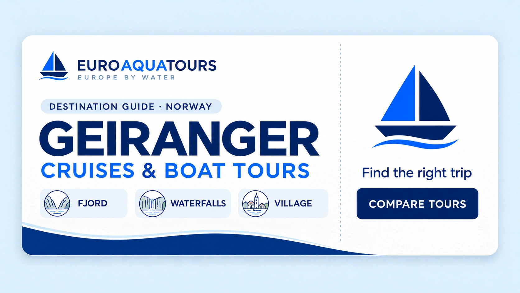 Geiranger destination guide with fjord, waterfalls and village harbour