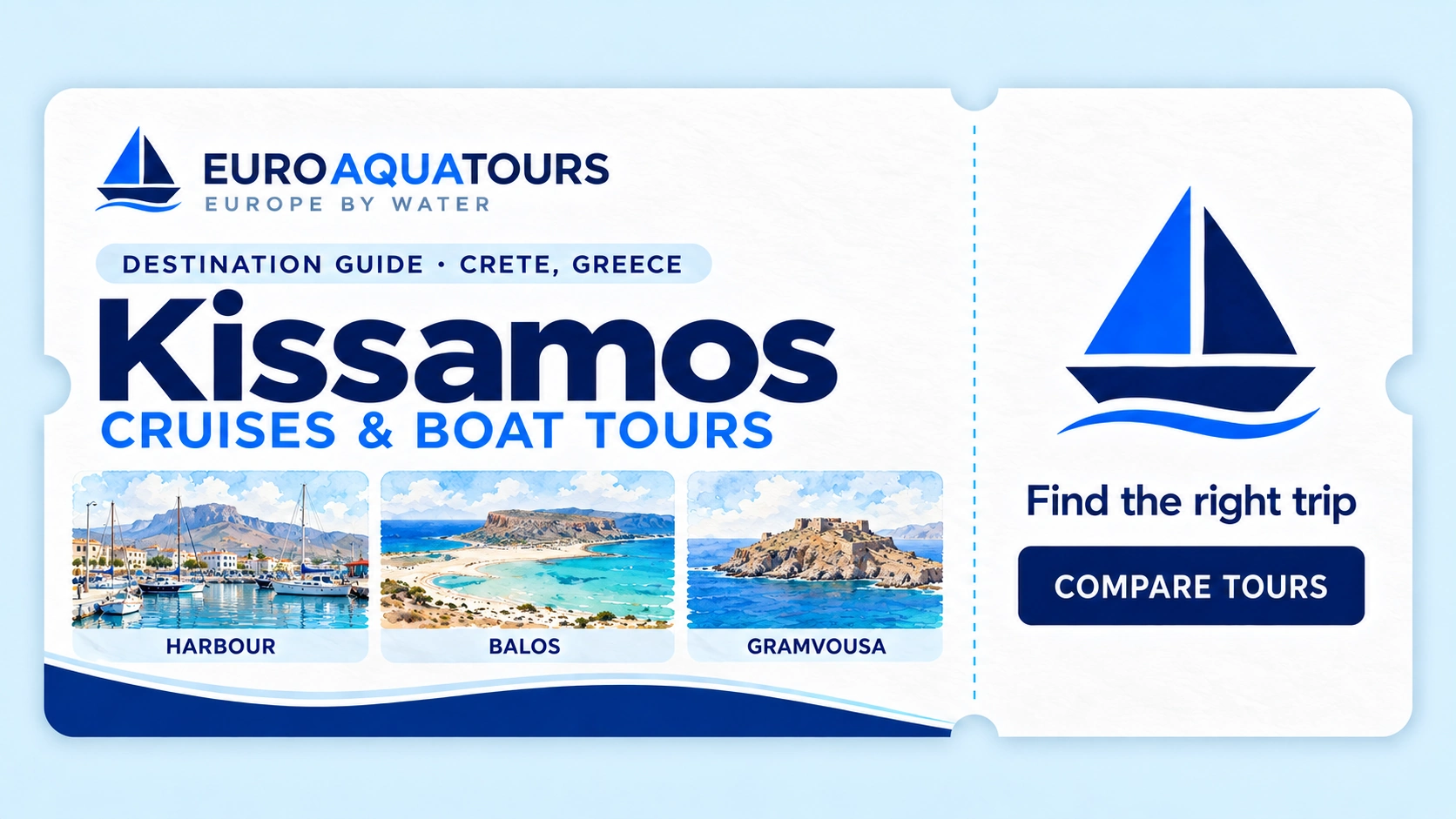 Kissamos destination guide with harbour, Balos and Gramvousa