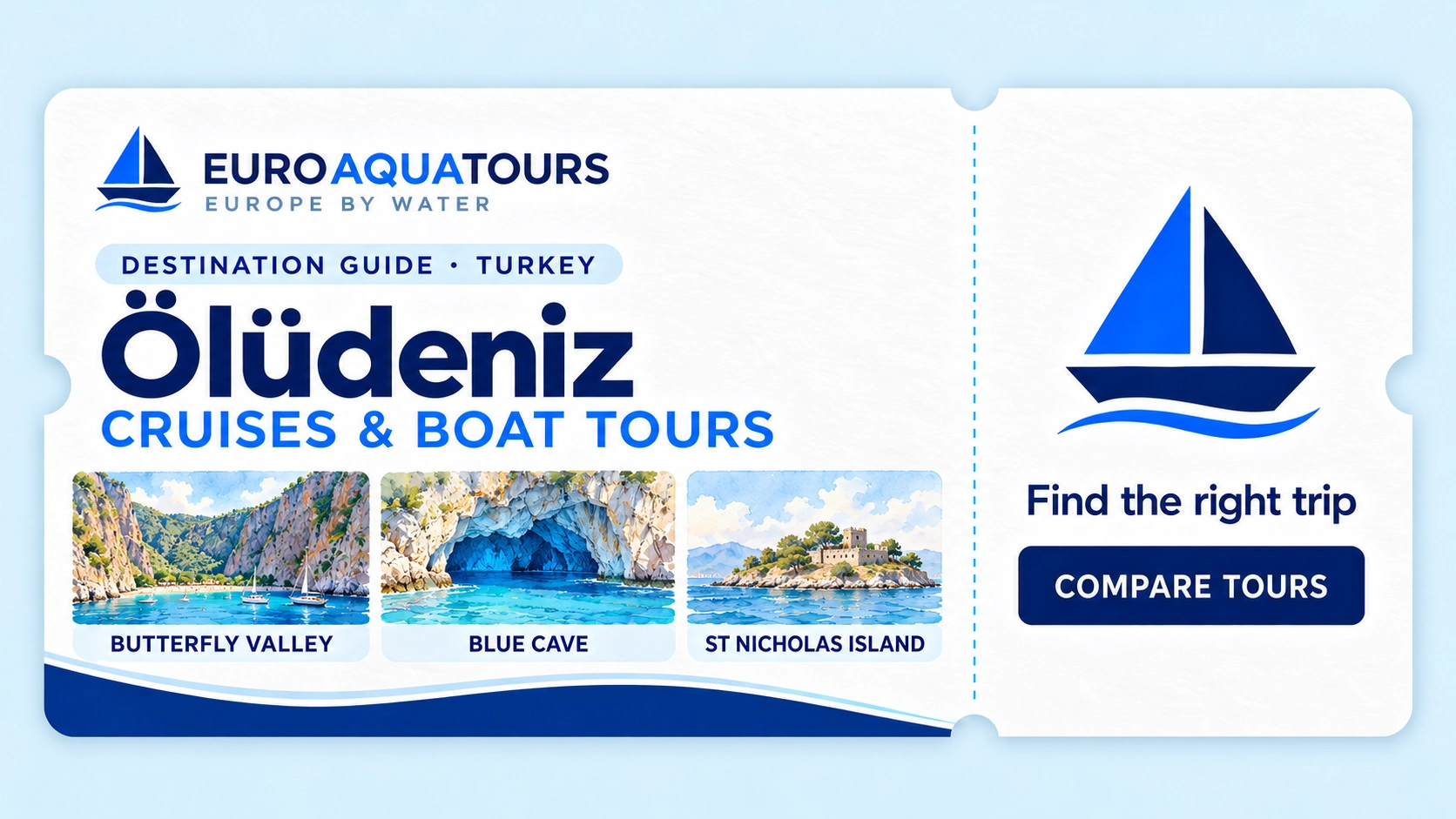 Ölüdeniz destination guide with Butterfly Valley, Blue Cave and St Nicholas Island